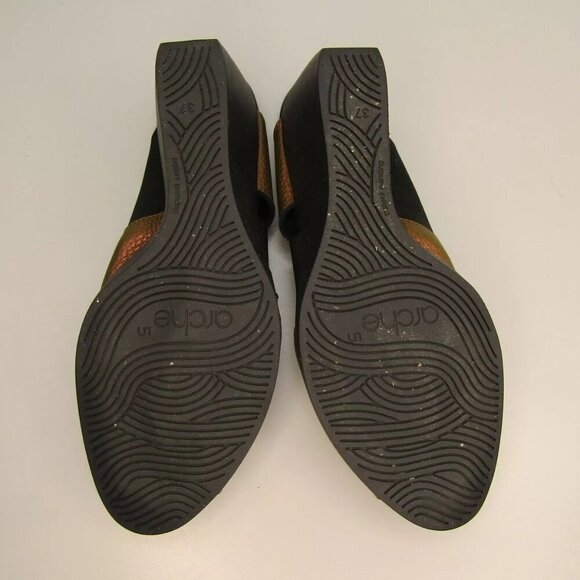 NEW ARCHE Womens Egwazz Sandals Wedge Slip-On Peep Toe  Size 6 - Picture 7 of 7